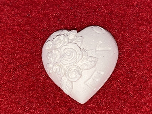 Sádrový odlitek - mini srdce LOVE