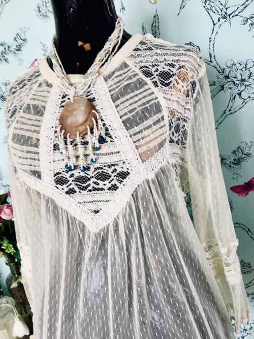 Halenka vintage boho se sedlem nádherným — foto 1