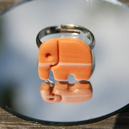 Slon (fimo prstýnek) II