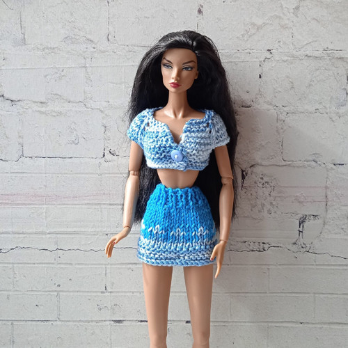 Oblečky pro Barbie, FR, Integrity - top, sukně
