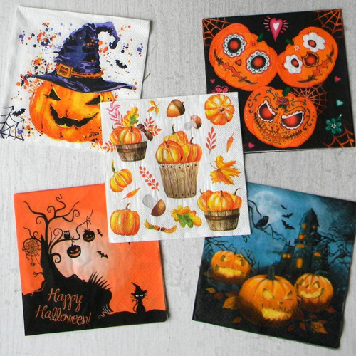 Sada halloweenských ubrousků - 5 ks