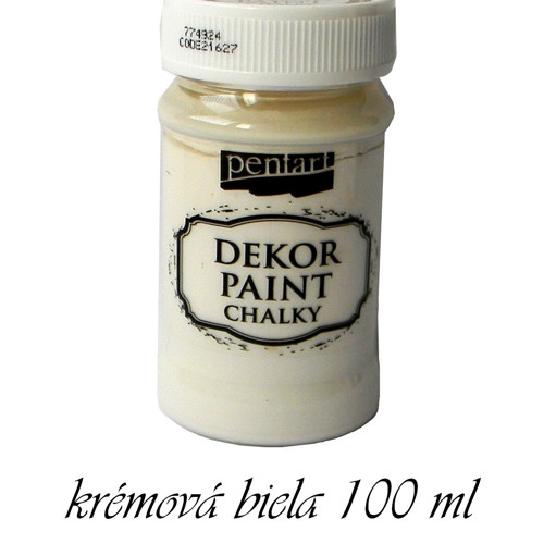 Dekor paint soft chalky - krémová bílá - 100 ml
