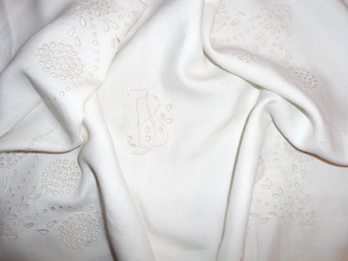 POVLAK na polštář, rišelie, monogram JB