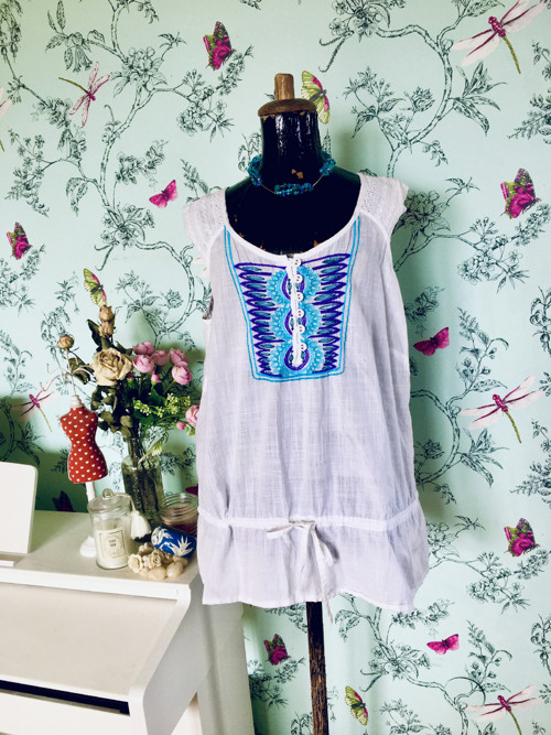 Halenka boho vyšívaná,vel.42 — foto 1