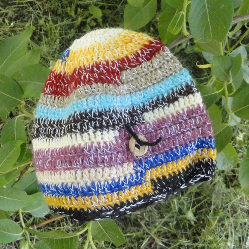 Originální barevná s uzlem a knoflíkem
