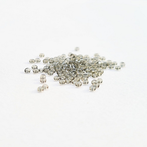 Transparentní rokajl šedý, 2mm, 50g