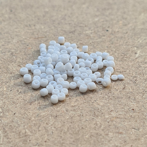 Skleněný rokajl bílý, 2 mm, 90g