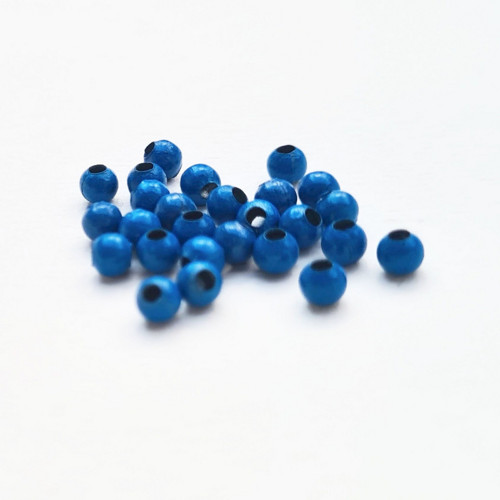 Kovový rokajl kulatý modrý 3 mm, 10g
