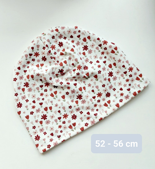 Bílá čepička 53 - 56 cm