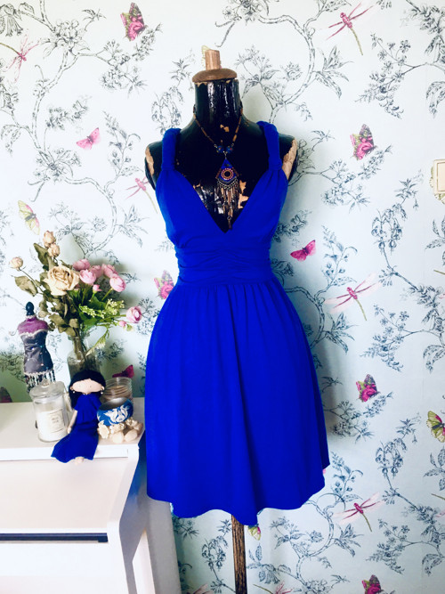 Šaty boho letní kobalt blue — foto 1