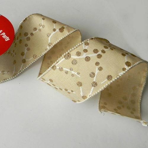 Dekorační vánoční stuha š.6,8cm - 1/2m