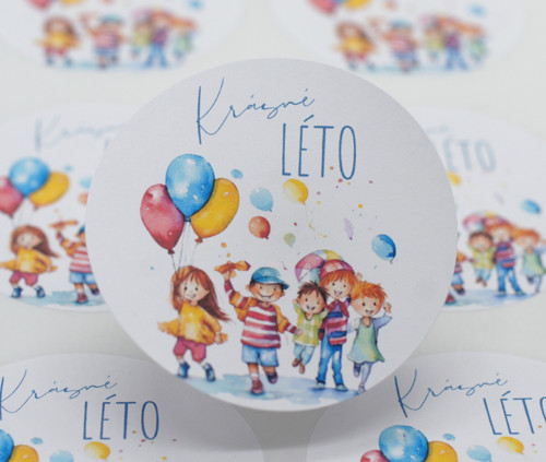 Samolepky krásné léto - 12 ks