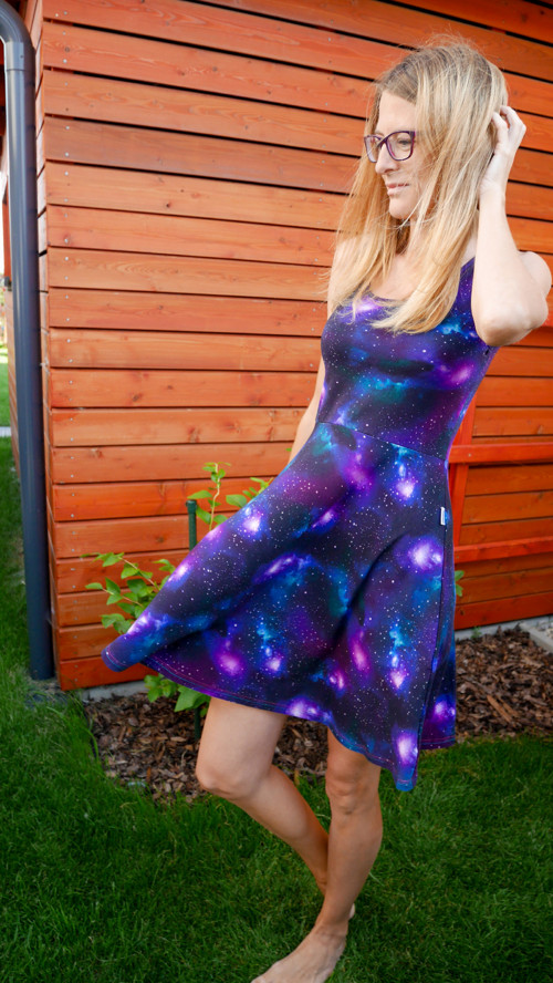 Dámské tílkové šaty Galaxie