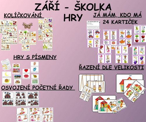 ZÁŘÍ (adaptace,pravidla, kamarádi)- didaktické hry
