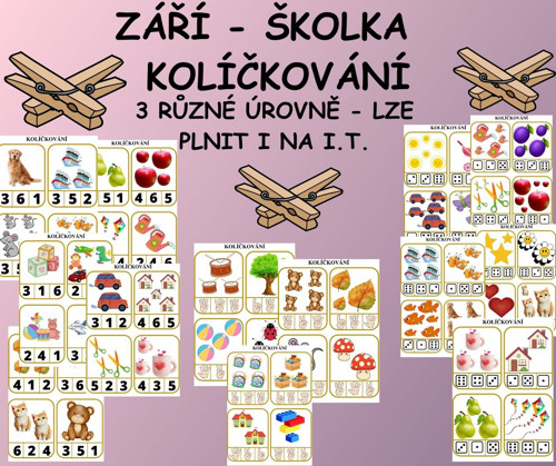 ZÁŘÍ - školka => kolíčkování 3 úrovně