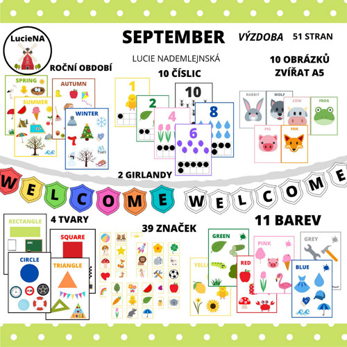 SEPTEMBER (anglická výzdoba)