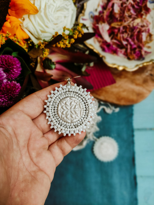 Perles du Strass n.82 - vyšívané náušnice — foto 1