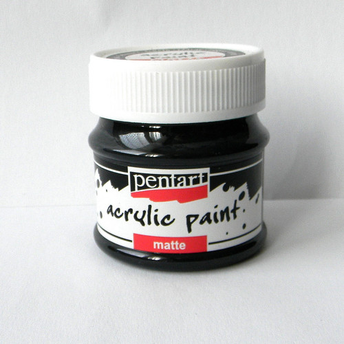 Matná akrylová barva Pentart 50ml-černá