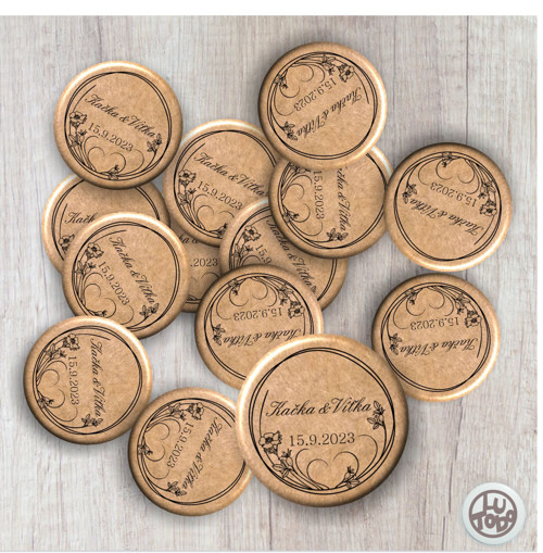 Svatební magnety na zakázku