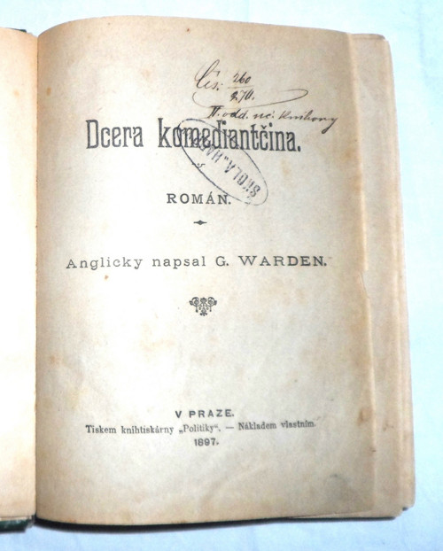 DCERA komediantčina / V poutech ženštiny, 1897