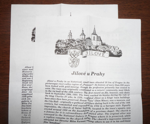 2x reklamní LETÁK Jílové u Prahy, AJ - NJ