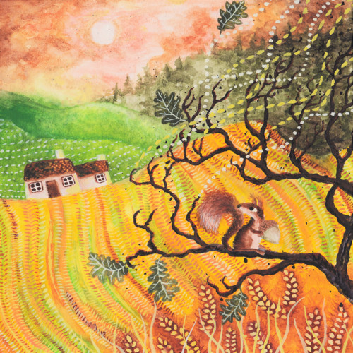 Nad obilím (40 x 40)