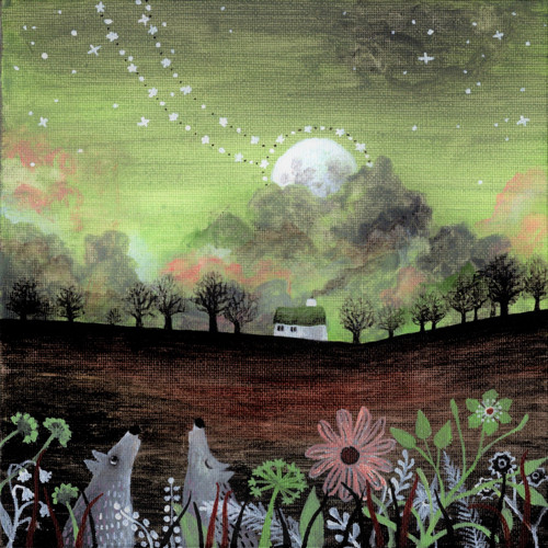 Listen to them. Children of the night. (40 x 40)