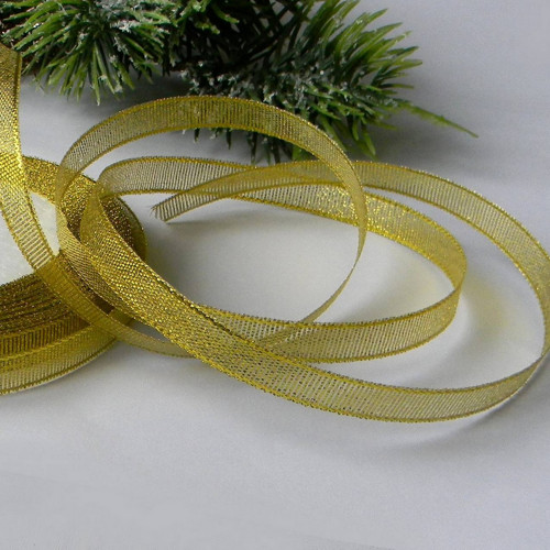 Zlatá stuha s lurexem, š.10mm - 1m