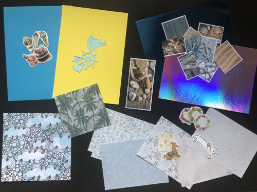 Sada na scrapbooking - VZPOMÍNKY NA MOŘE