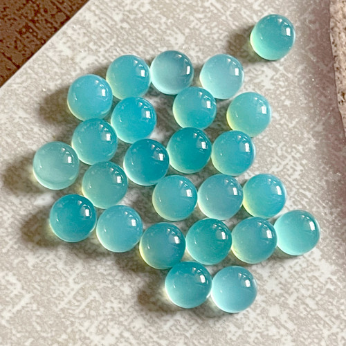 Chalcedon aqua kabošon kruh / 8mm