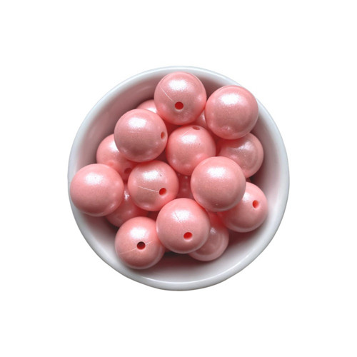 Silikonové korálky PERLEŤOVÉ 15mm (5ks) - ROSE