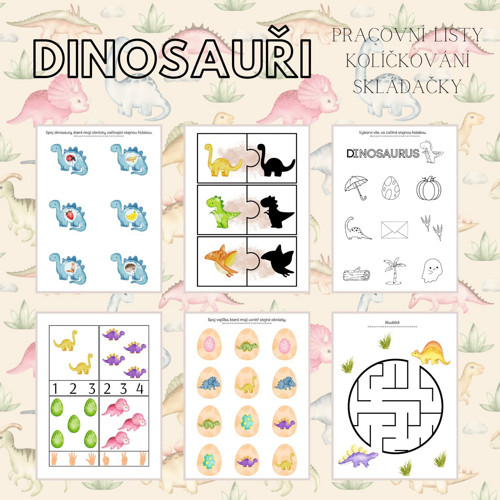 Dinosauři, soubor aktivit