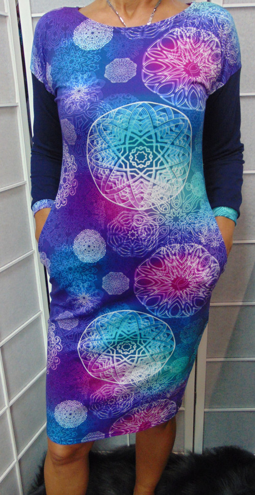 Šaty s kapsama-DUHOVÁ . MANDALA — foto 1