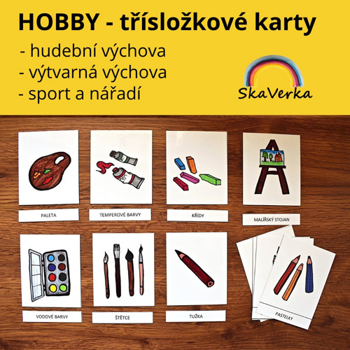HOBBY KARTY - /sport, výtvarka, hudebka, nářadí/