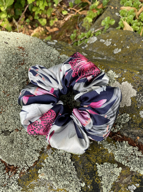Gumička do vlasů # Saténová # Orchidej