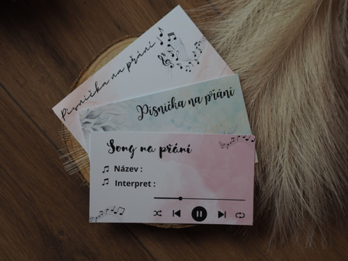 Kartičky pro DJ - Písnička na přání