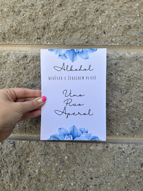 Cedulka - Co platí nevěsta s ženichem ?