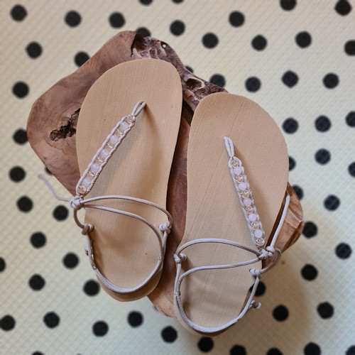 Svatební barefoot sandálky vegan — foto 1