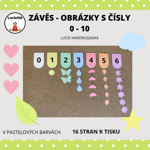 ZÁVĚS OBRÁZKY S ČÍSLY 0 - 10 — foto 1