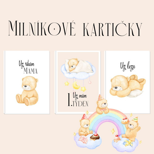 Milníkové kartičky - medvídek — foto 1