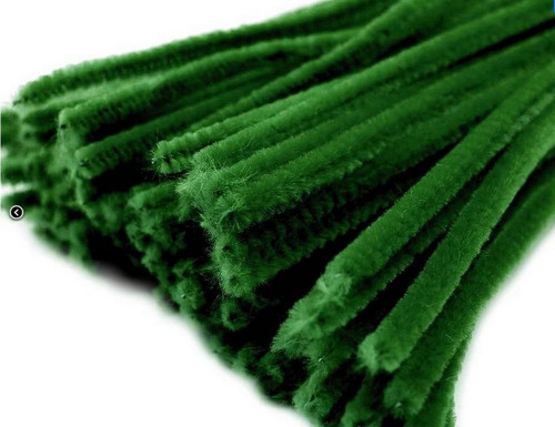 Modelovací chlupatý drátek zelený 6 mm - 20 ks