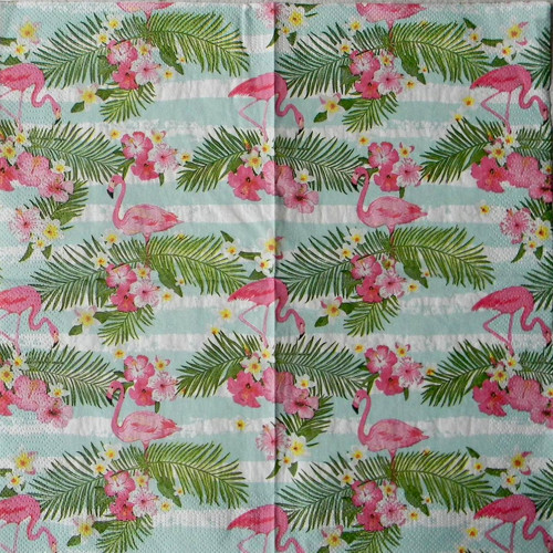 Plameňáci - ubrousek 25cm x 25cm — foto 1
