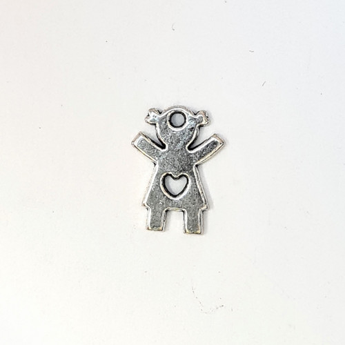Holka se srdíčkem, 16x11 mm, 5 ks