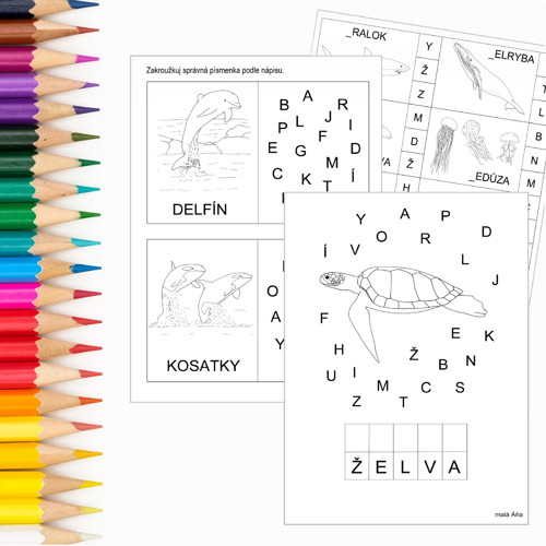 UČÍME SE PÍSMENKA - ZVÍŘÁTKA MOŘÍ A OCEÁNŮ PDF