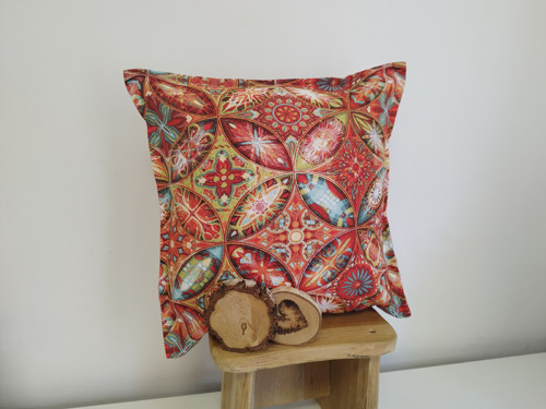 Povlak na polštářek ORANŽOVÉ ORNAMENTY 40*40cm
