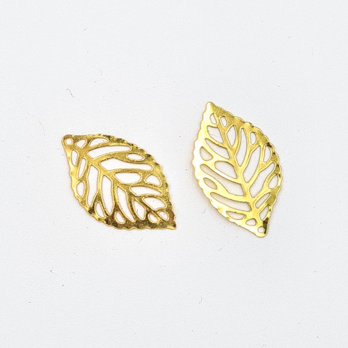 Tenký filigránový lístek 23x14 mm, 10 ks