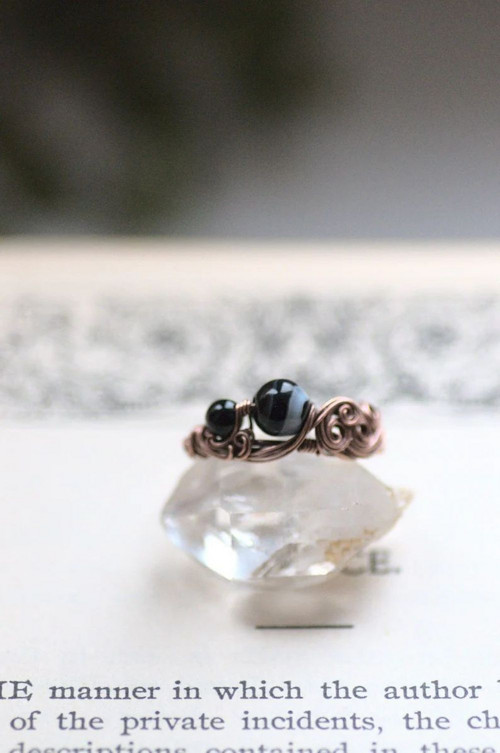 Prsten měděný - Sardonyx — foto 1