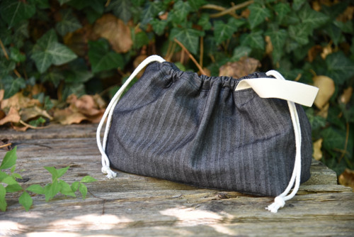 Taštička na projekty - project bag - upcyklovaná