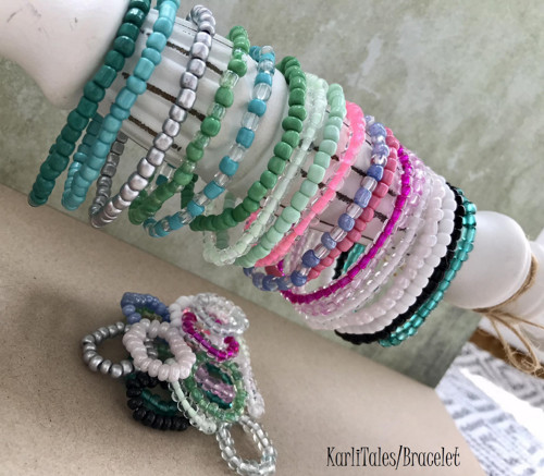 Náramek - Mini Glass Elastic String — foto 1