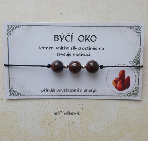 Náramek - Minerální kameny - Býčí oko